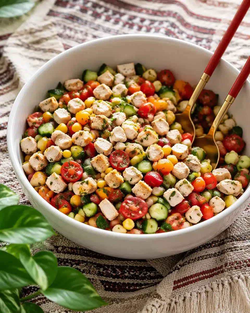 Healthy Roasted Vegetable and Chicken Salad
