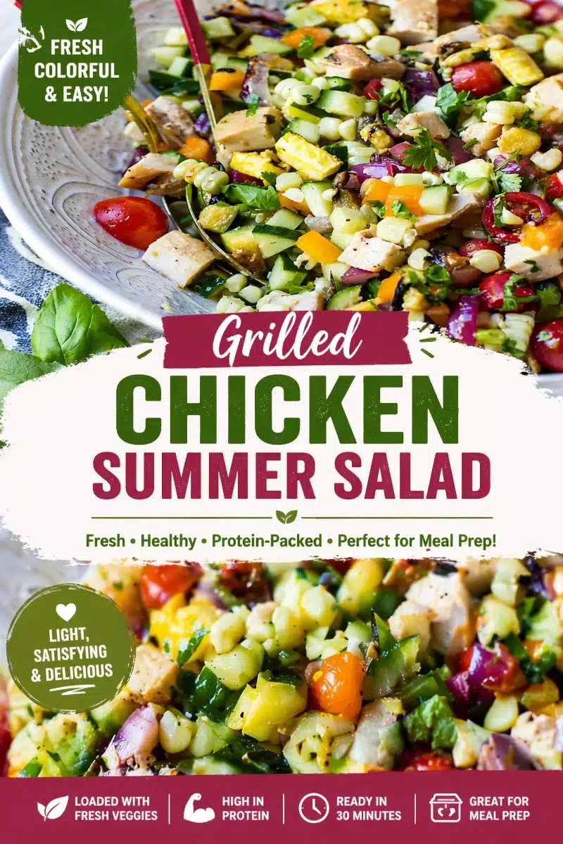 Healthy Roasted Vegetable and Chicken Salad
