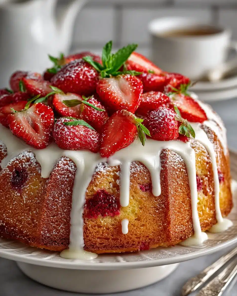 Homemade Limoncello Strawberry Cake Homemade Limoncello Strawberry Cake