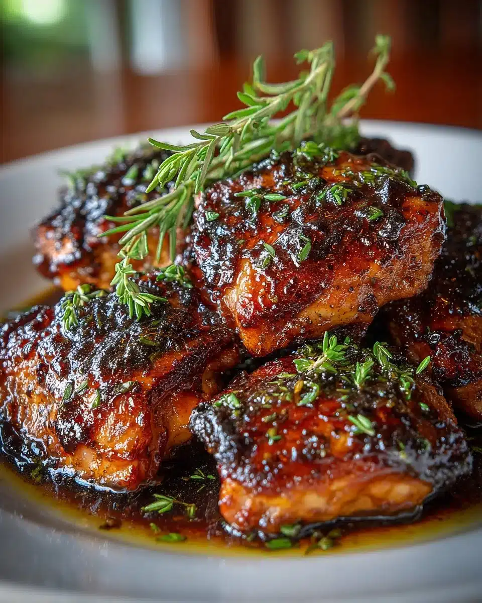 Honey Balsamic Glazed Chicken Thighs Honey Balsamic Glazed Chicken Thighs
