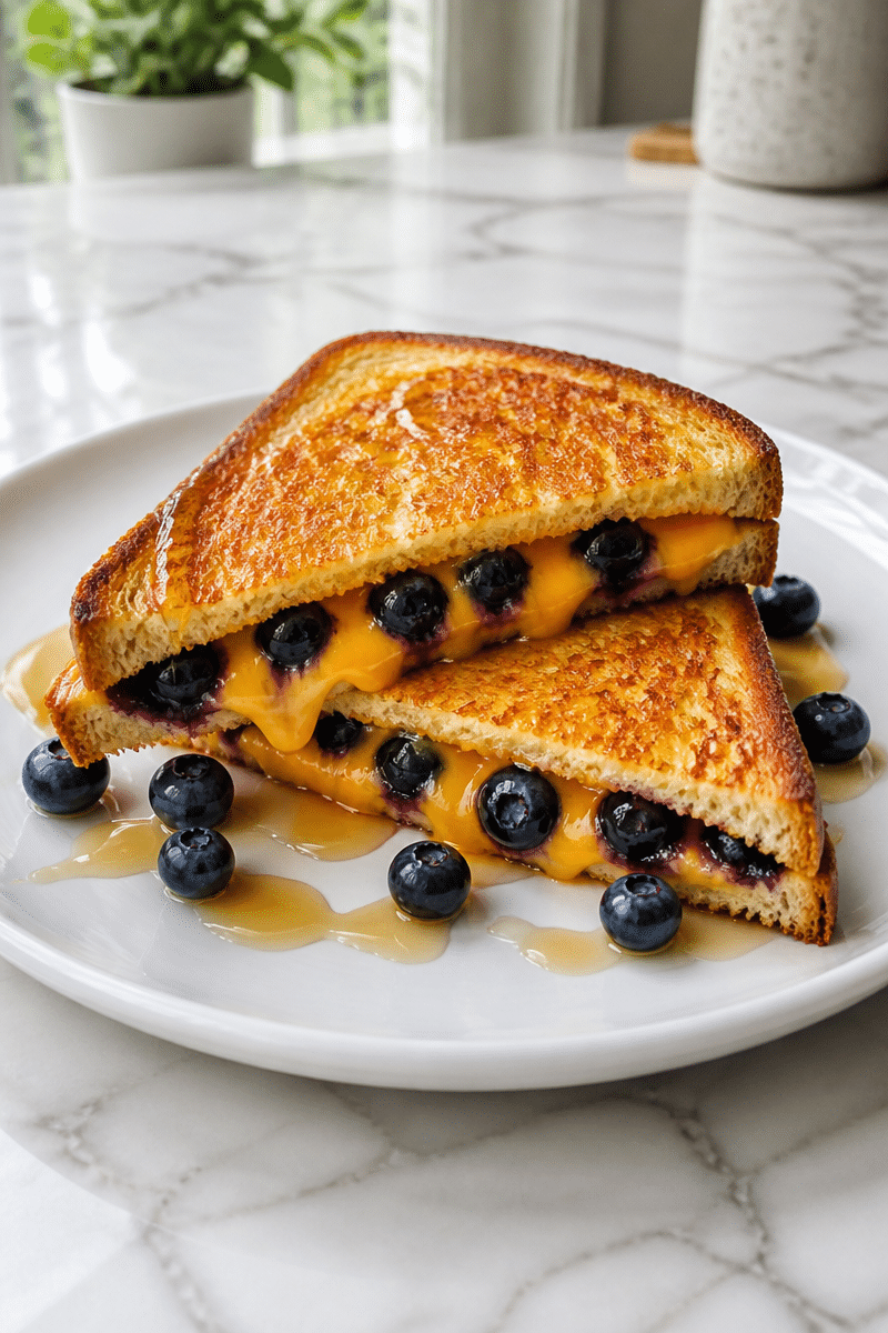 juicy blueberry grilled cheese 1