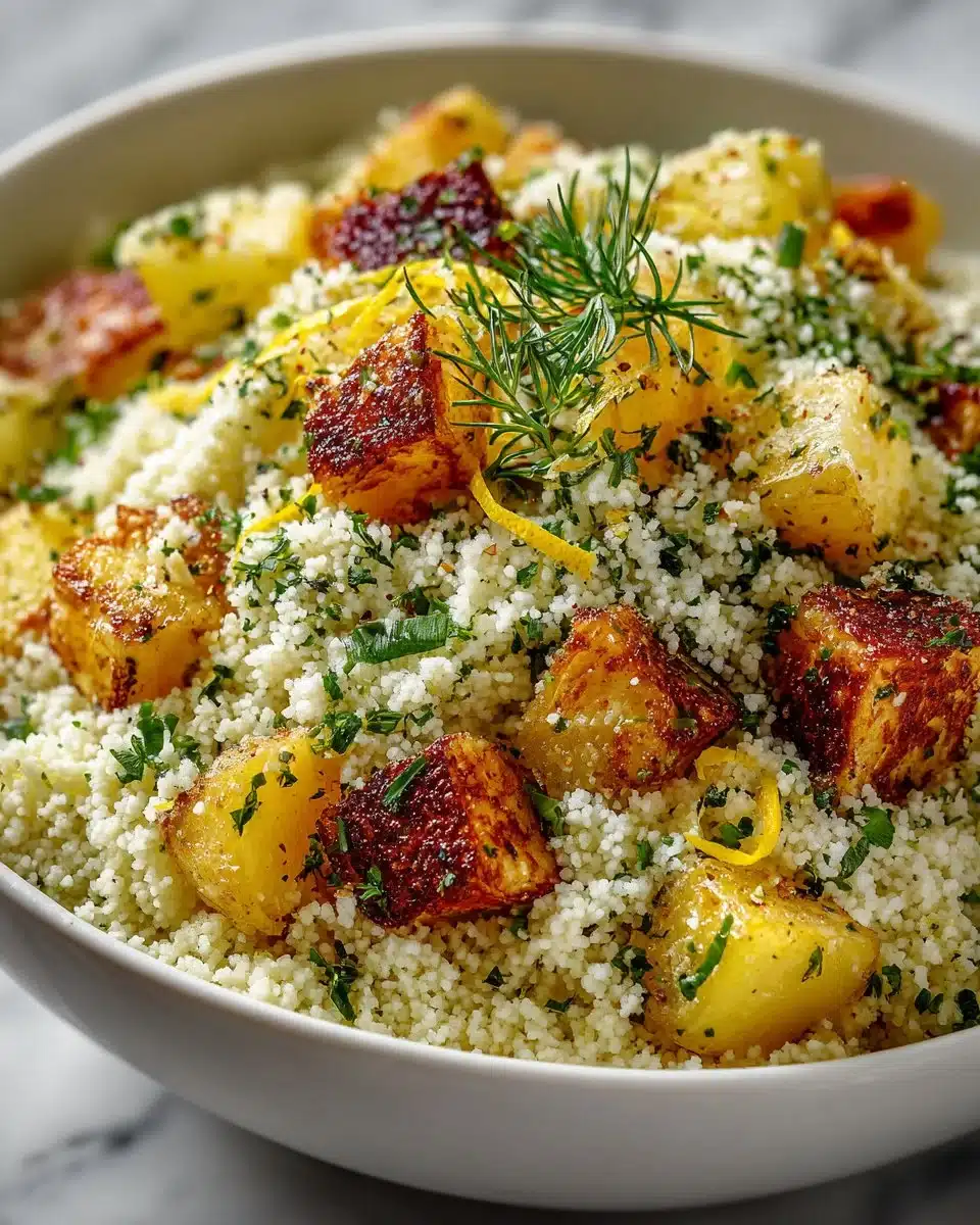 Lemon Herb Couscous with Roasted Potatoes Lemon Herb Couscous with Roasted Potatoes