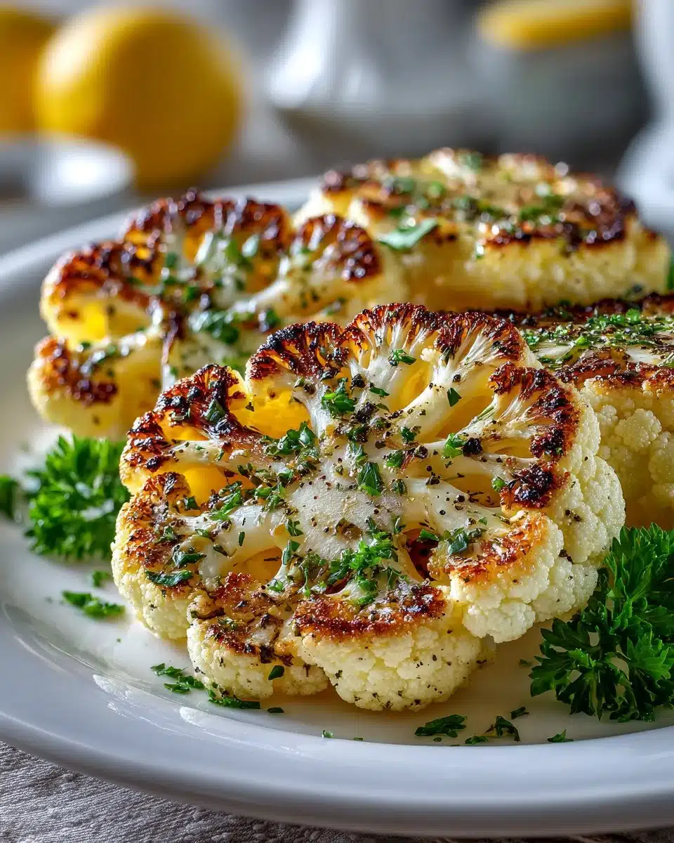 Lemon Herb Grilled Cauliflower Steaks Lemon Herb Grilled Cauliflower Steaks