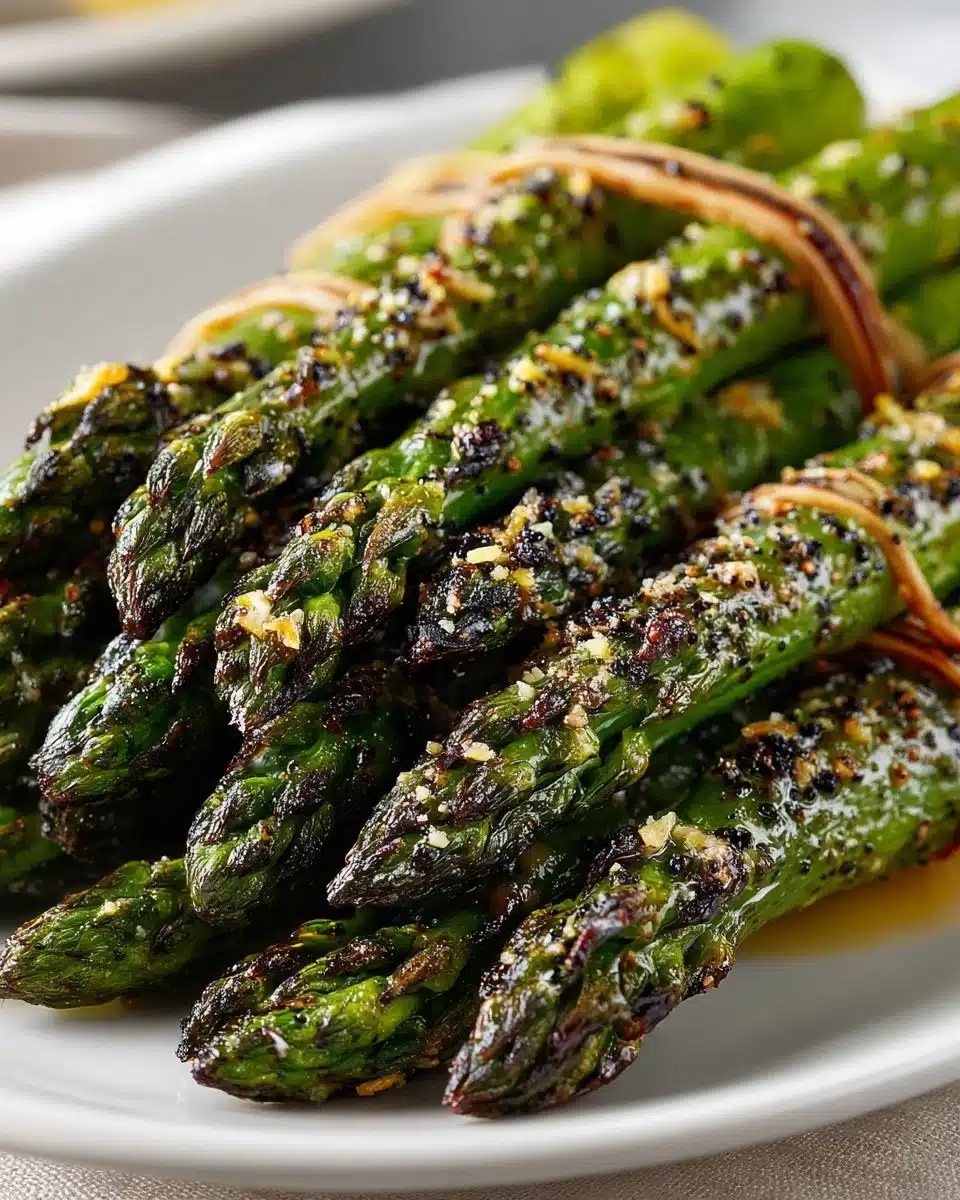 Lemon Pepper Grilled Asparagus Bundles