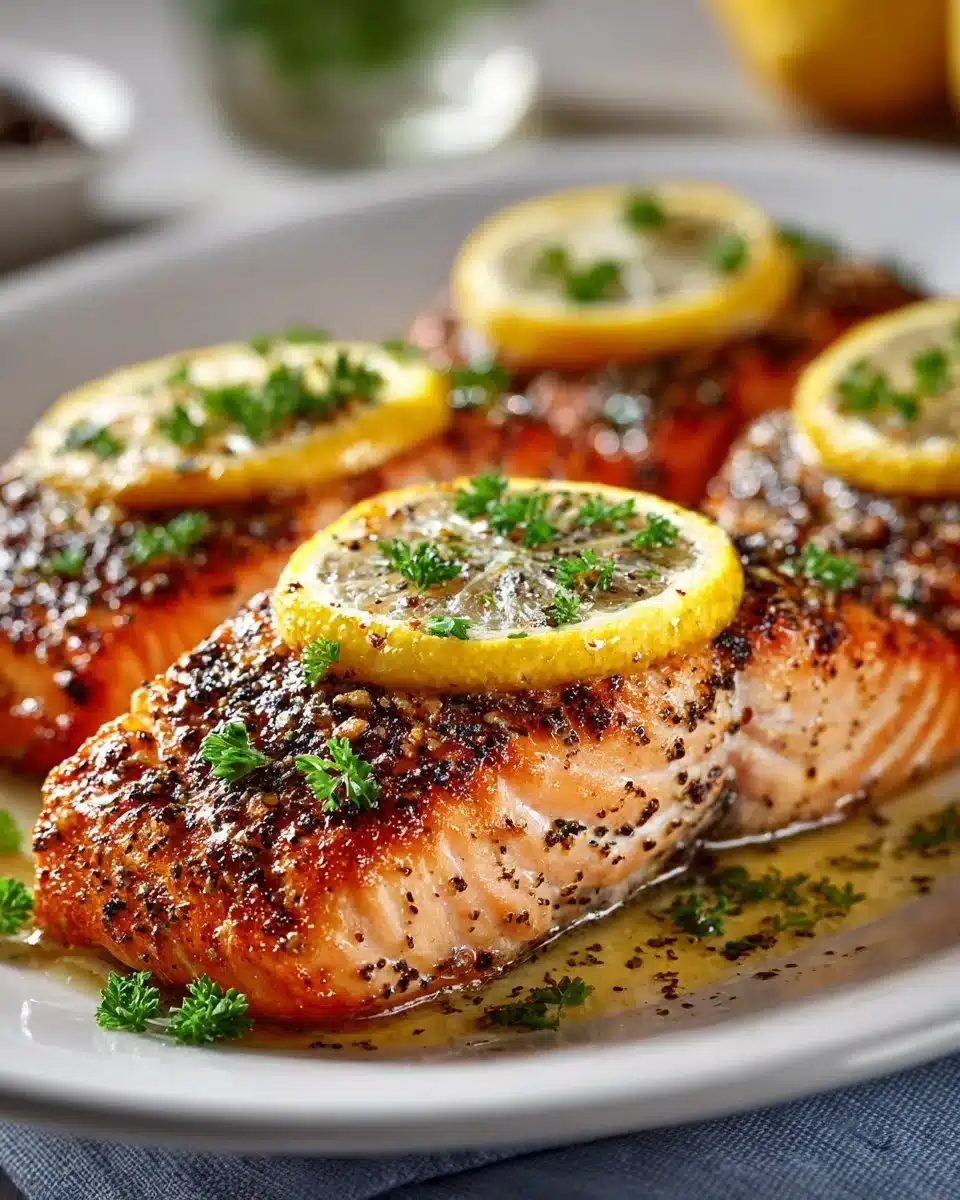 Lemon Pepper Roasted Salmon Fillets