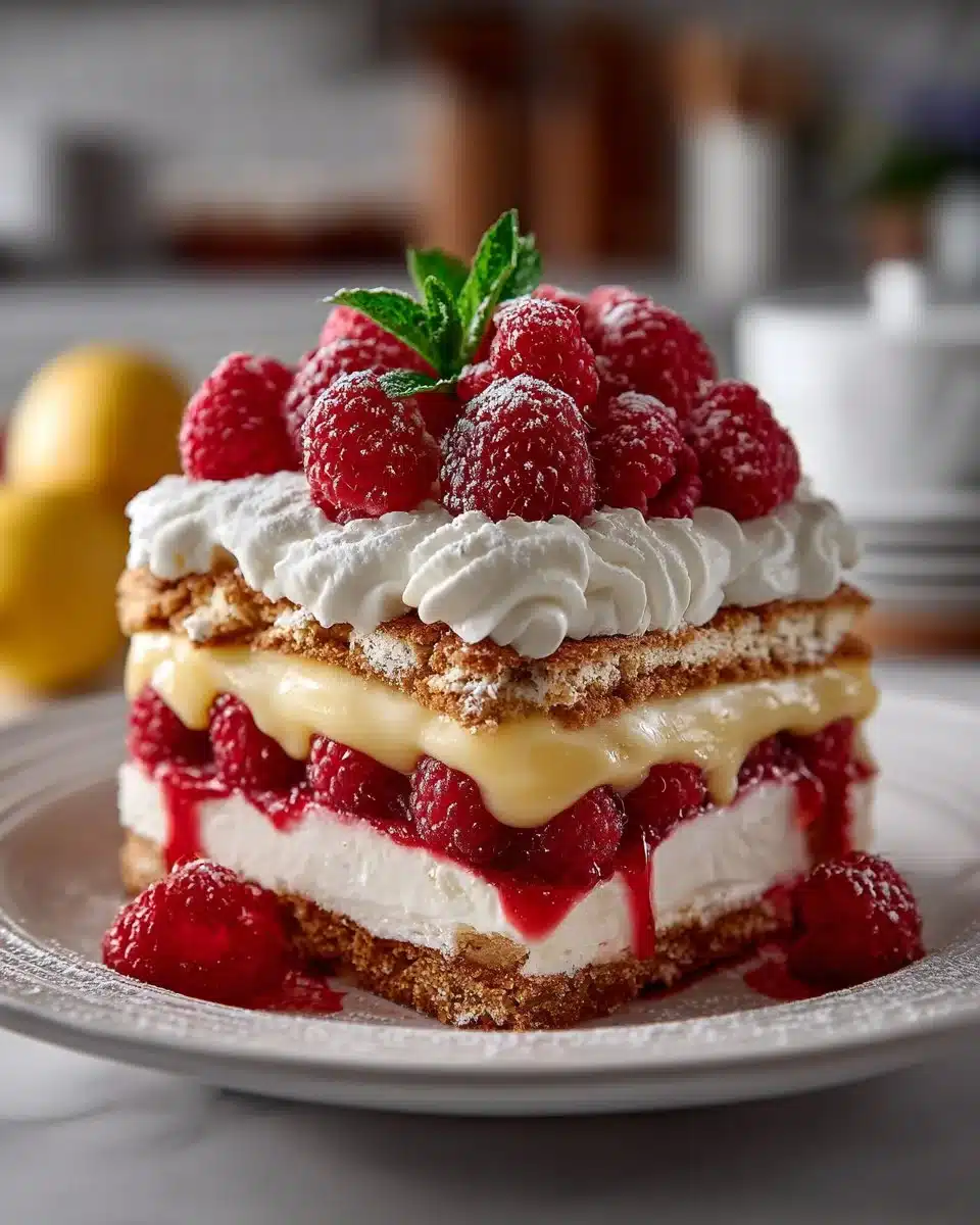 Lemon Raspberry Icebox Cake Lemon Raspberry Icebox Cake