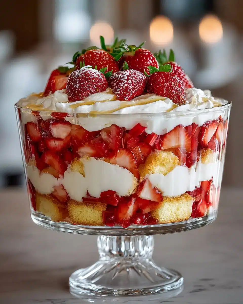 Limoncello Strawberry Rhubarb Trifle Limoncello Strawberry Rhubarb Trifle