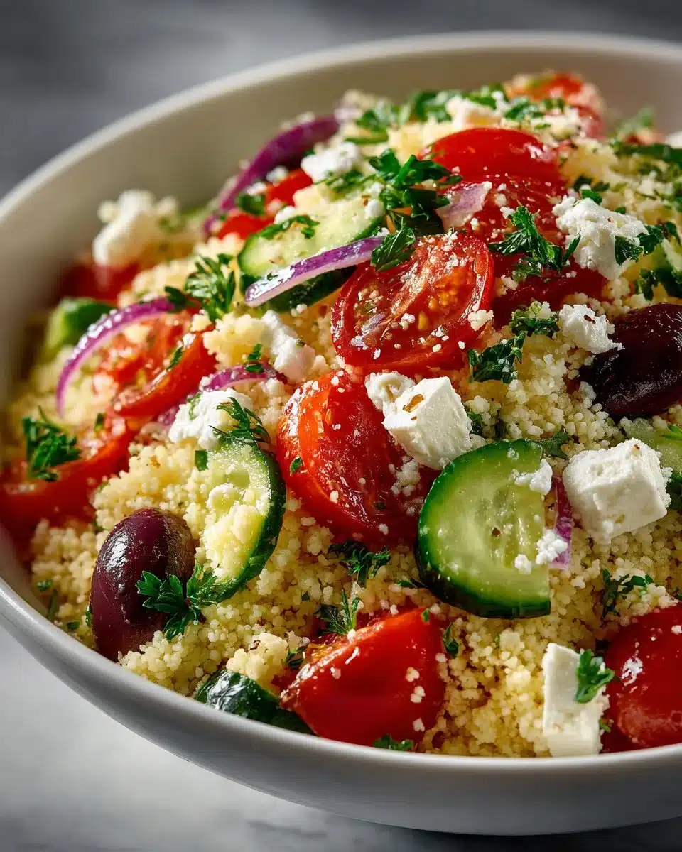 Mediterranean Couscous Salad with Feta