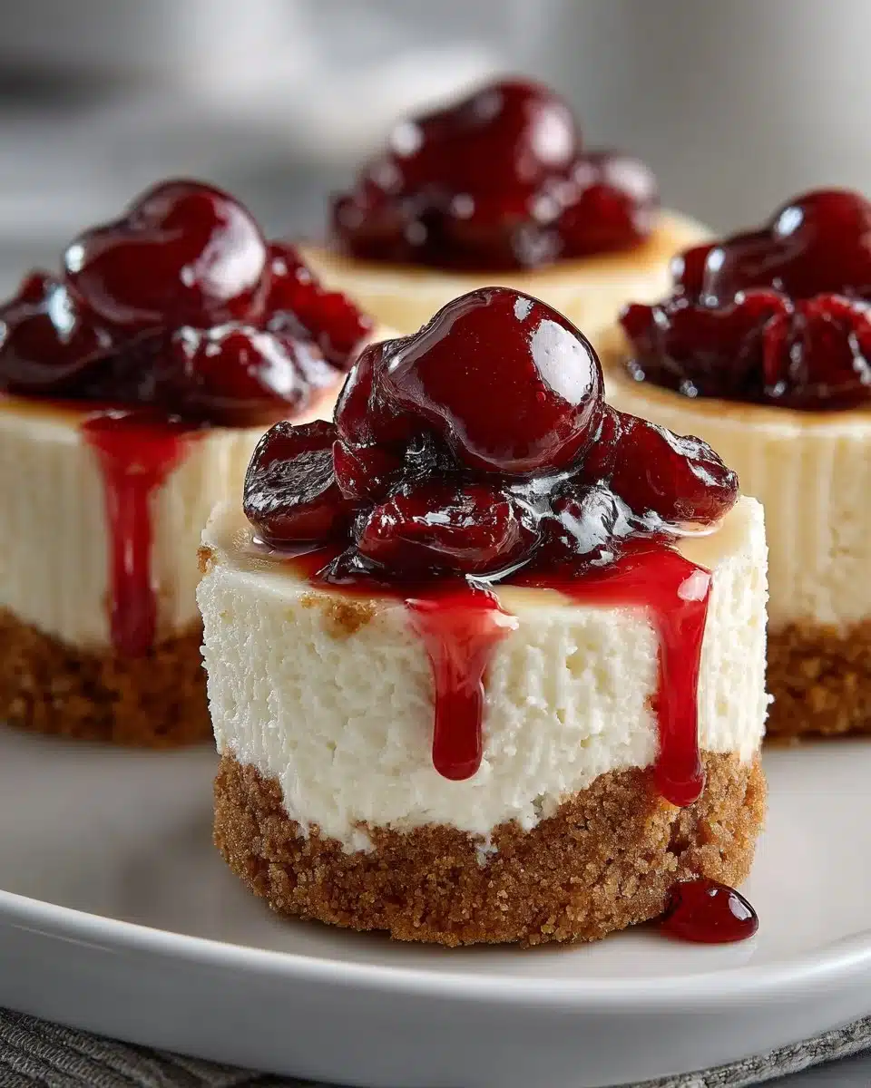 Mini Cherry Cheesecakes Mini Cherry Cheesecakes