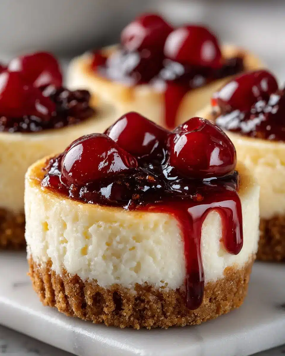 Mini Cherry Cheesecakes Mini Cherry Cheesecakes