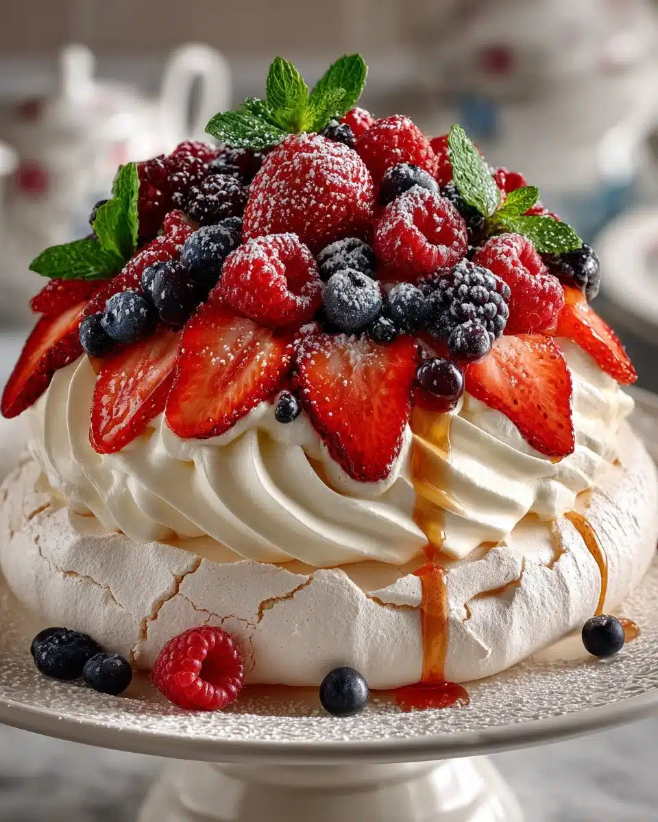 Mixed Berry and Strawberry Pavlova Mixed Berry and Strawberry Pavlova