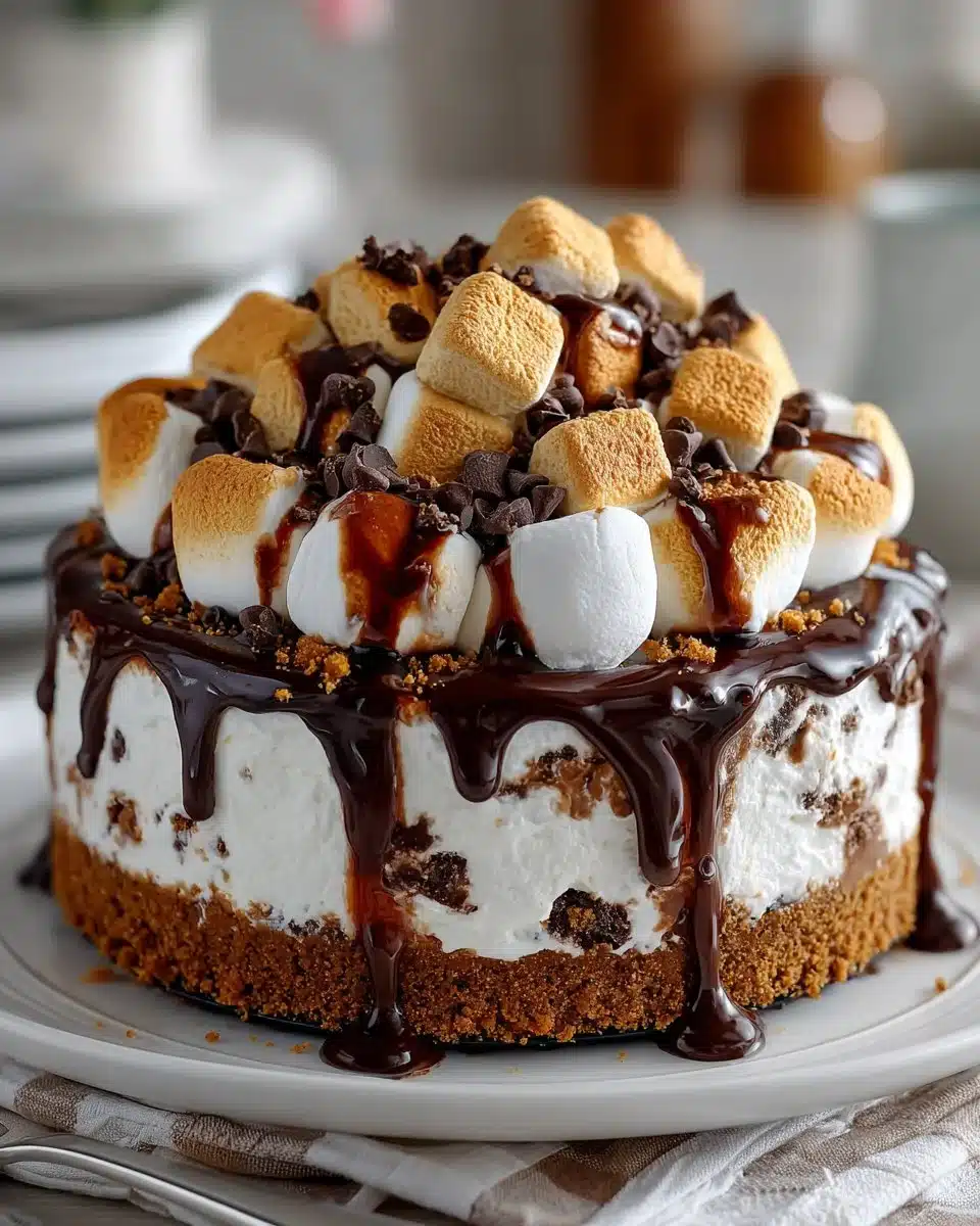 No Bake Smores Ice Cream Cake No Bake Smores Ice Cream Cake