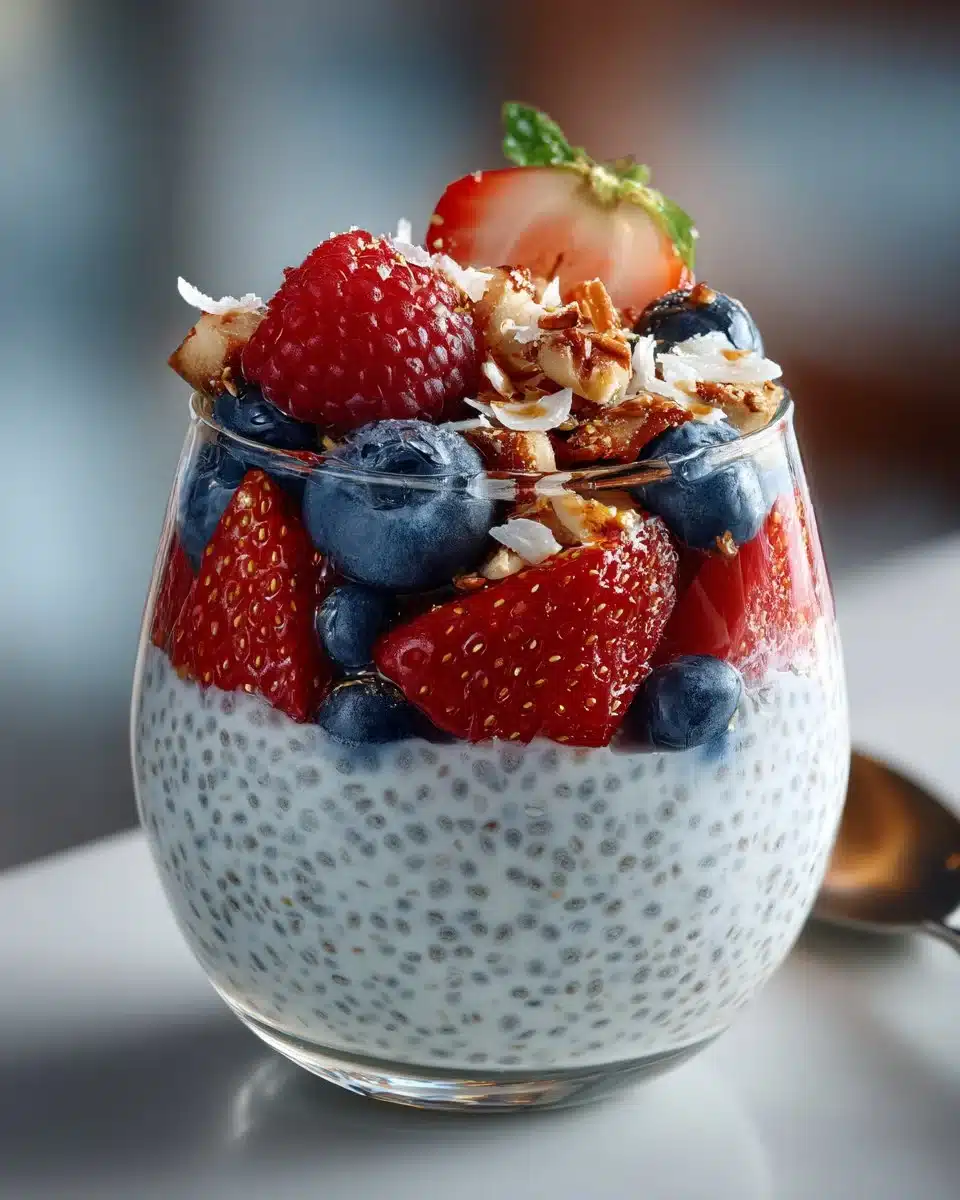 Overnight Vanilla Berry Chia Seed Pudding