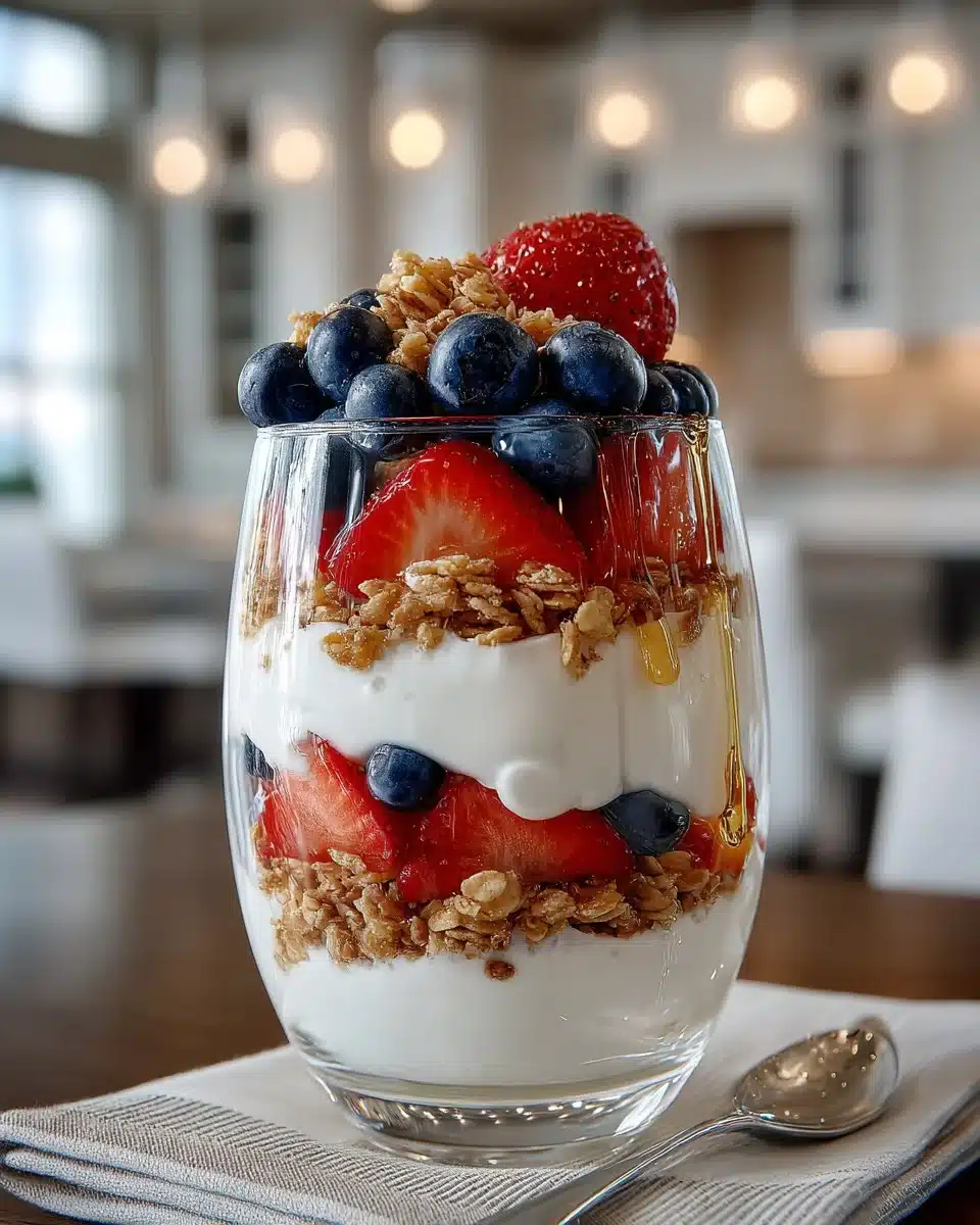 Patriotic Fruit and Yogurt Parfaits Patriotic Fruit and Yogurt Parfaits