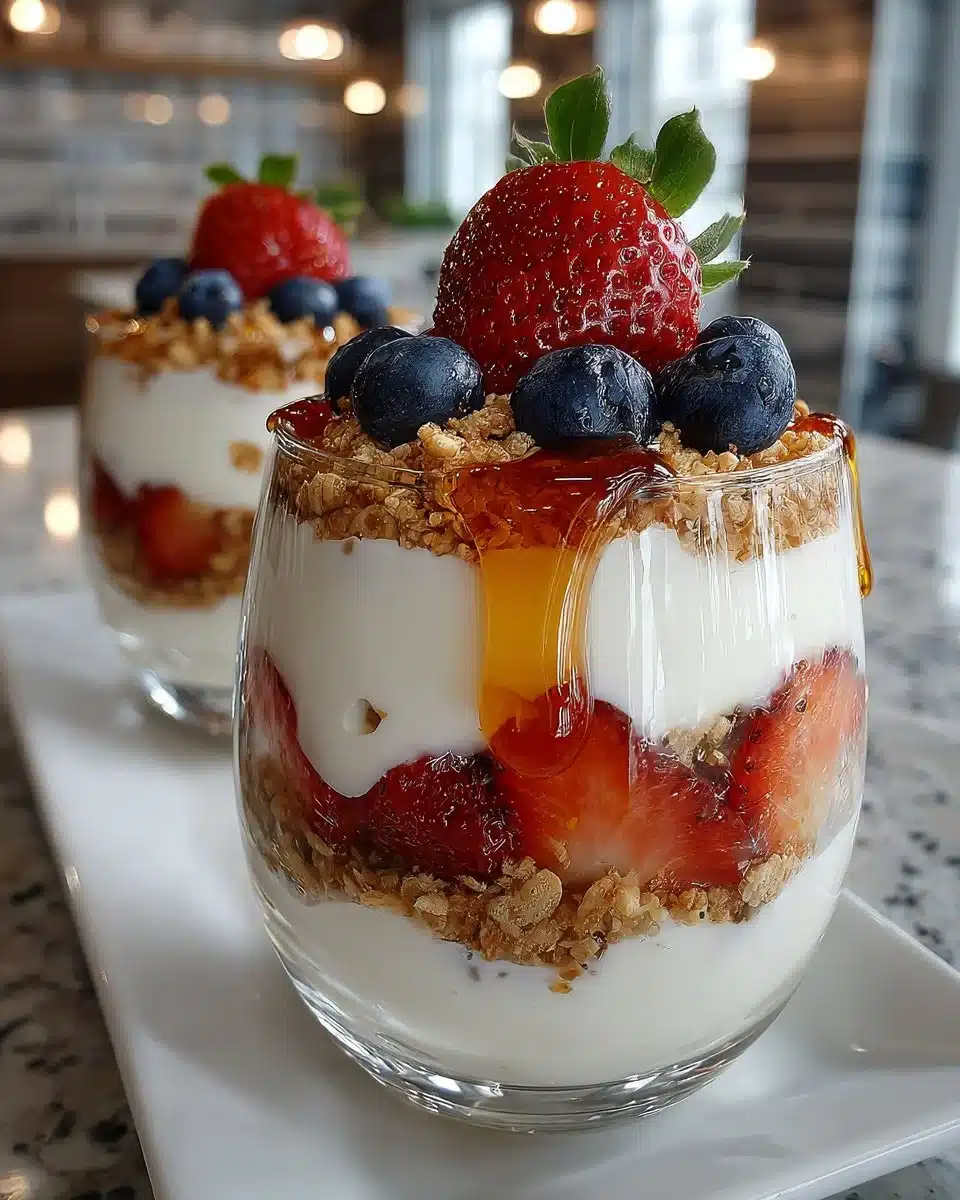 Patriotic Fruit and Yogurt Parfaits Patriotic Fruit and Yogurt Parfaits