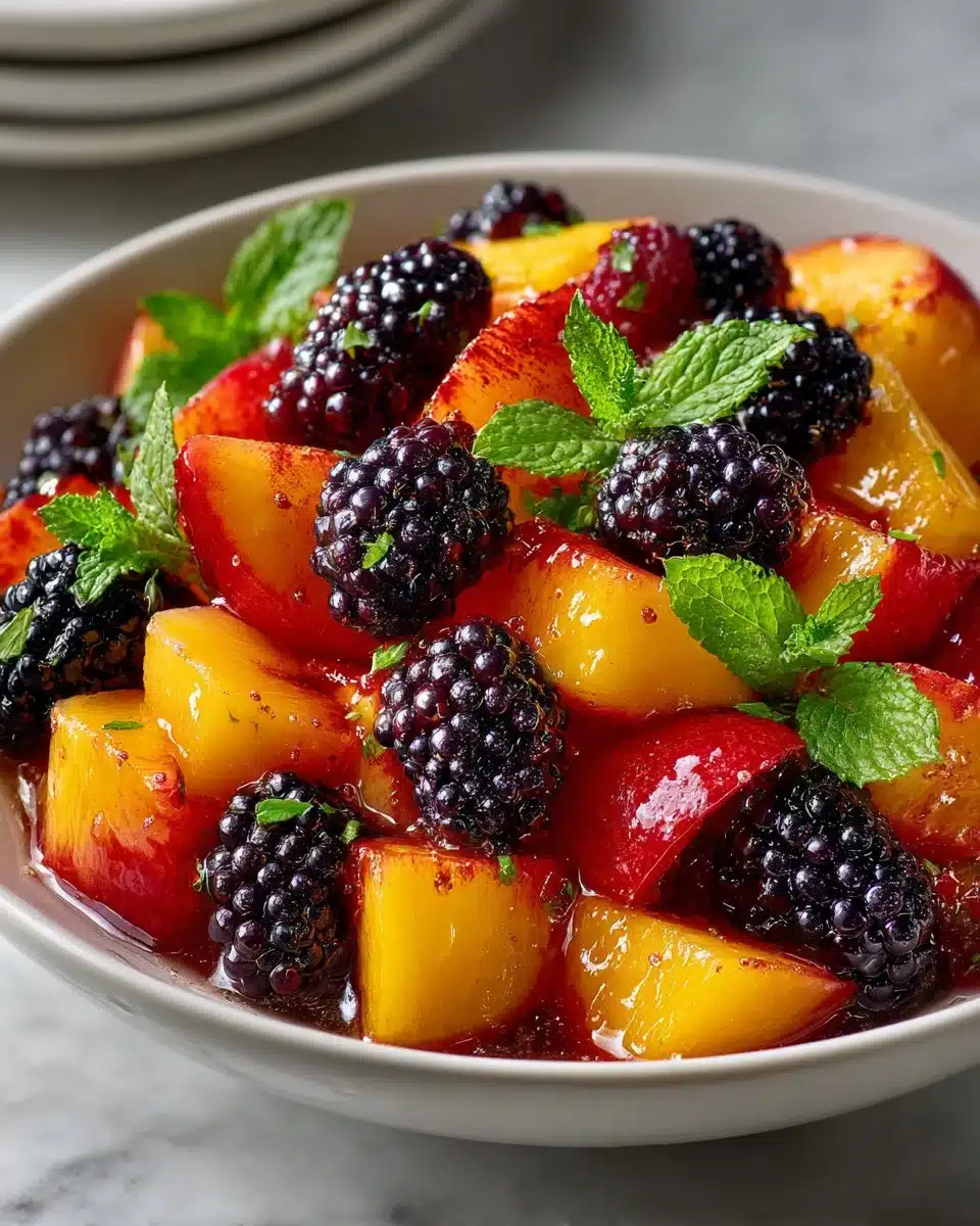 Peach and Blackberry Fruit Salad Peach and Blackberry Fruit Salad