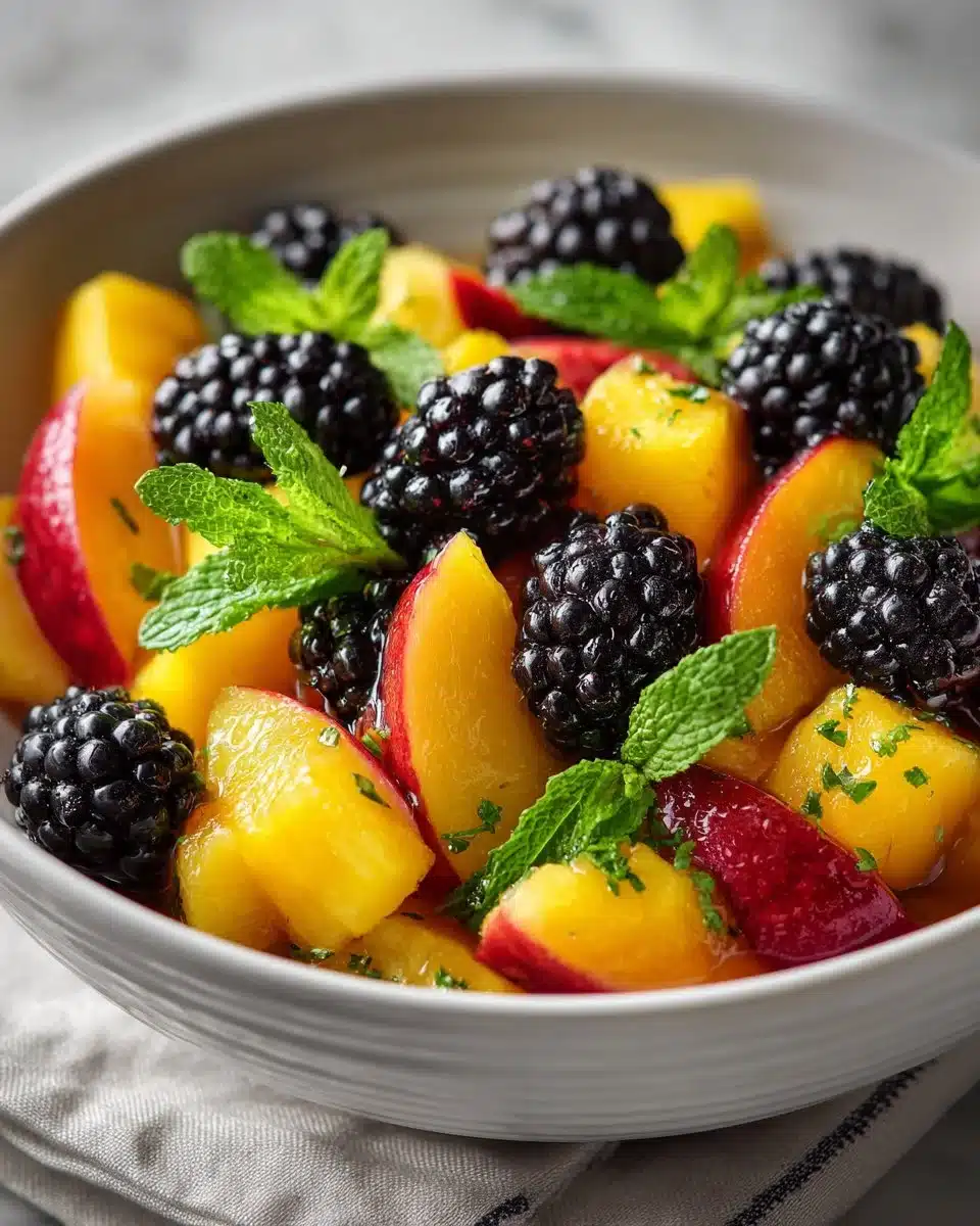 Peach and Blackberry Fruit Salad Peach and Blackberry Fruit Salad