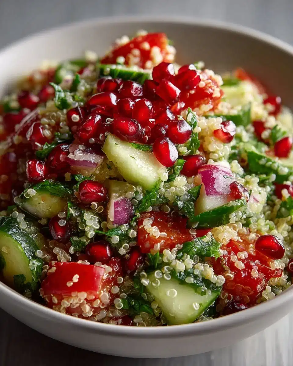 Quinoa Tabouleh with Pomegranate Seeds Quinoa Tabouleh with Pomegranate Seeds