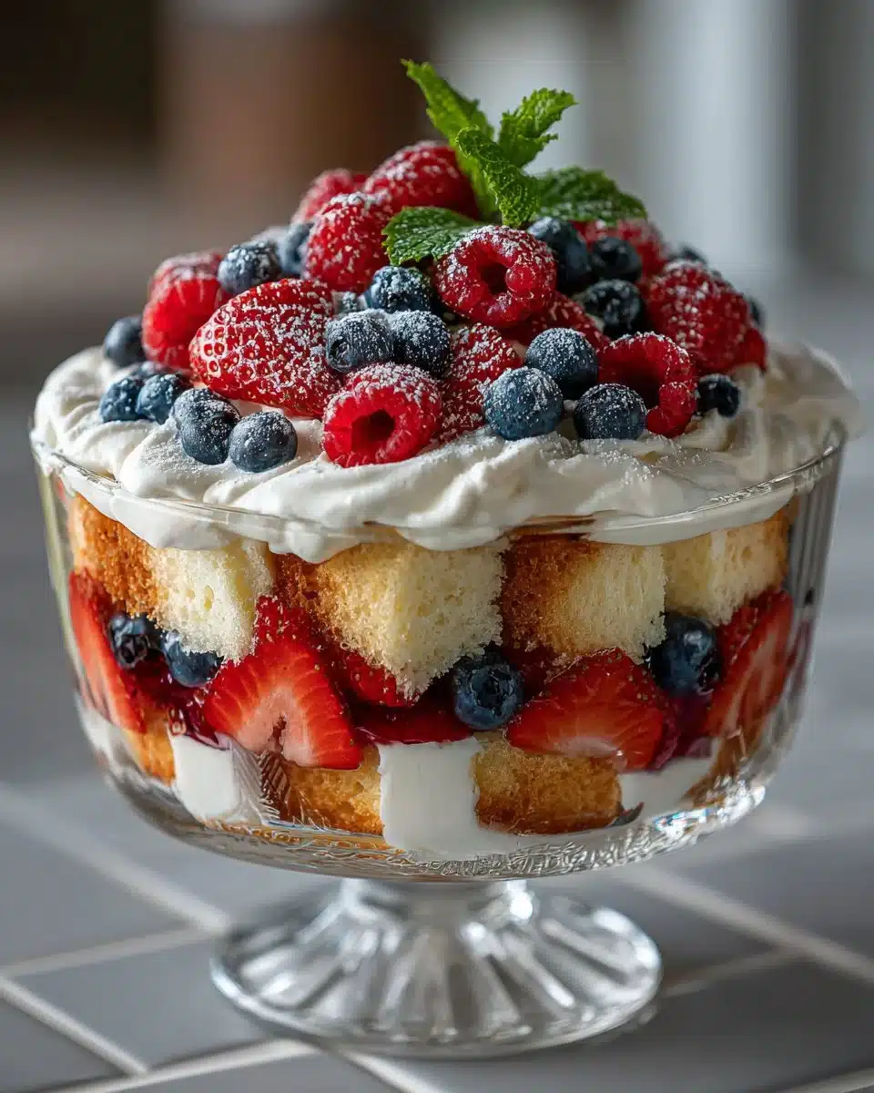 Red White and Blue Berry Trifle Red White and Blue Berry Trifle
