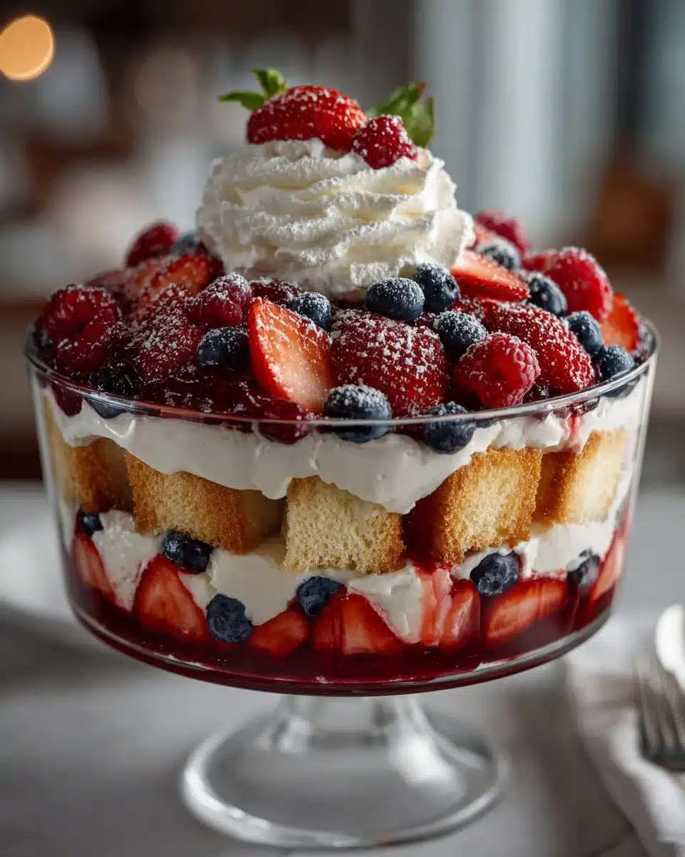 Red White and Blue Berry Trifle Red White and Blue Berry Trifle