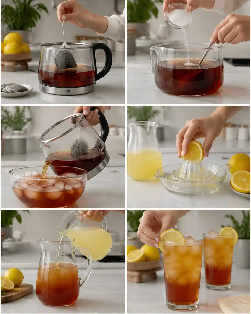 Refreshing Lemonade Iced Tea Mocktail