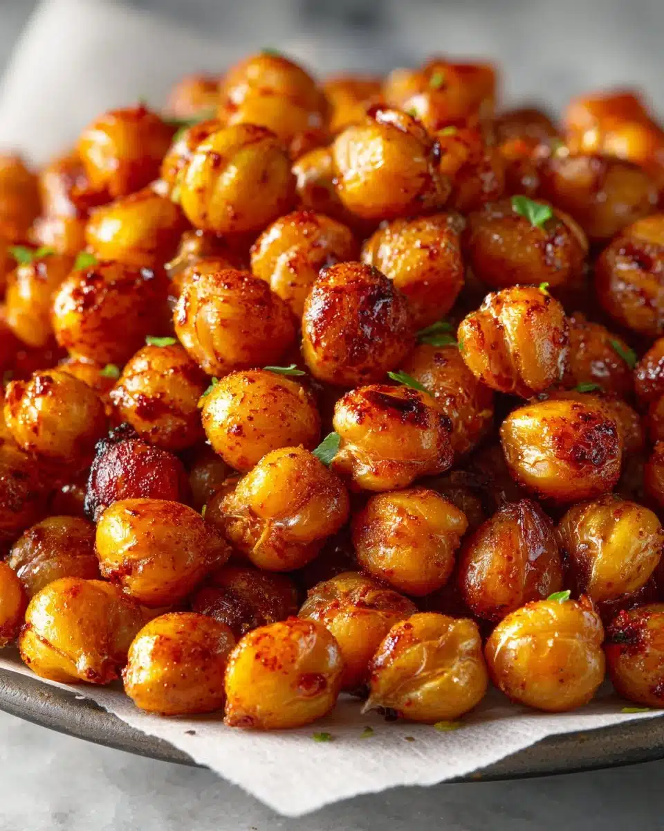 Crispy roasted chickpeas seasoned with smoky paprika and lime.