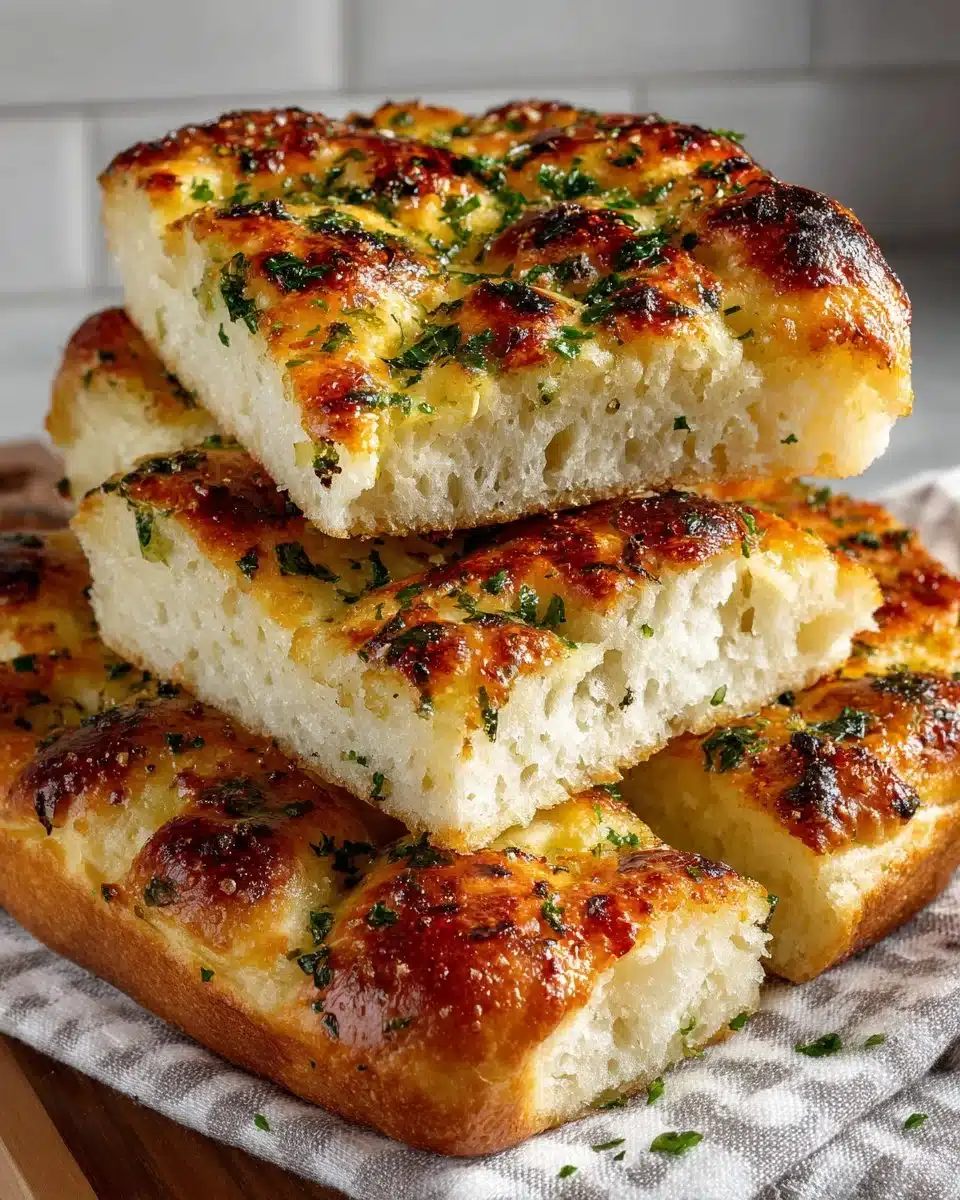 Roasted Garlic and Herb Focaccia Bread Roasted Garlic and Herb Focaccia Bread