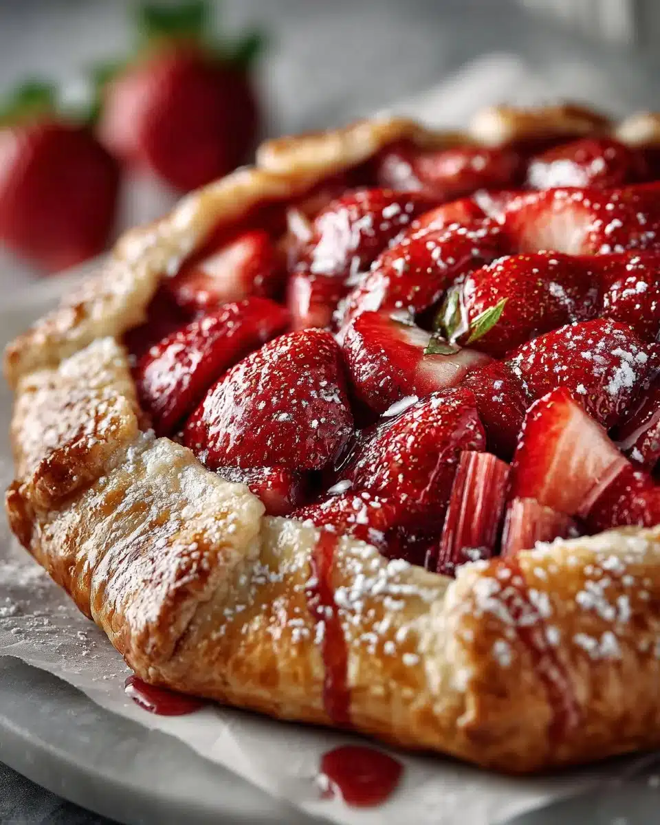 Rustic Strawberry Rhubarb Galette Rustic Strawberry Rhubarb Galette