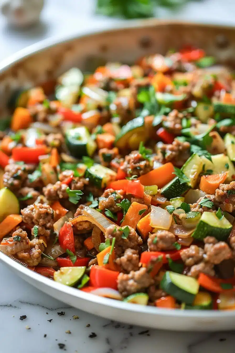 Rustic Turkey and Vegetable Skillet