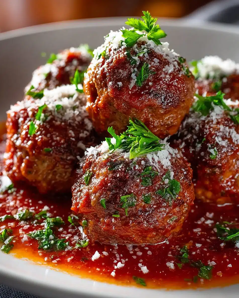 Simple Baked Turkey Meatballs in Tomato Sauce Simple Baked Turkey Meatballs in Tomato Sauce