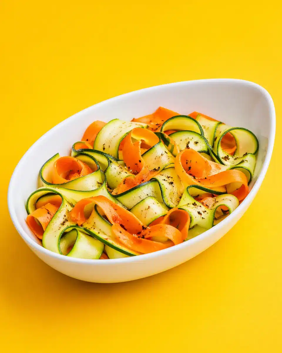 Simple Carrot and Zucchini Ribbon Salad