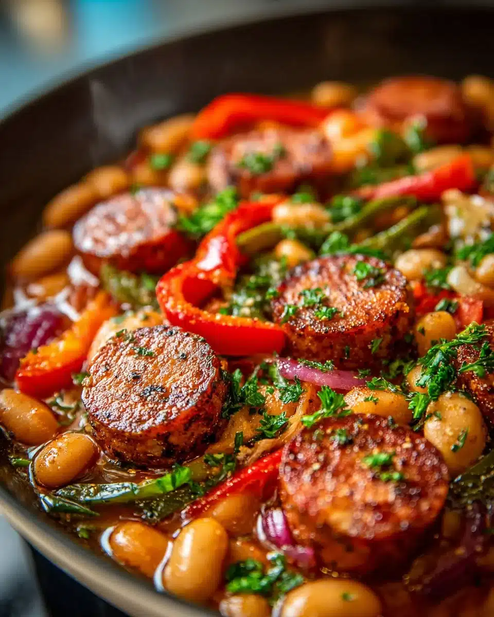 Smoked Turkey Sausage and Bean Skillet smoked turkey sausage and bean skillet 2026 04 13 235247