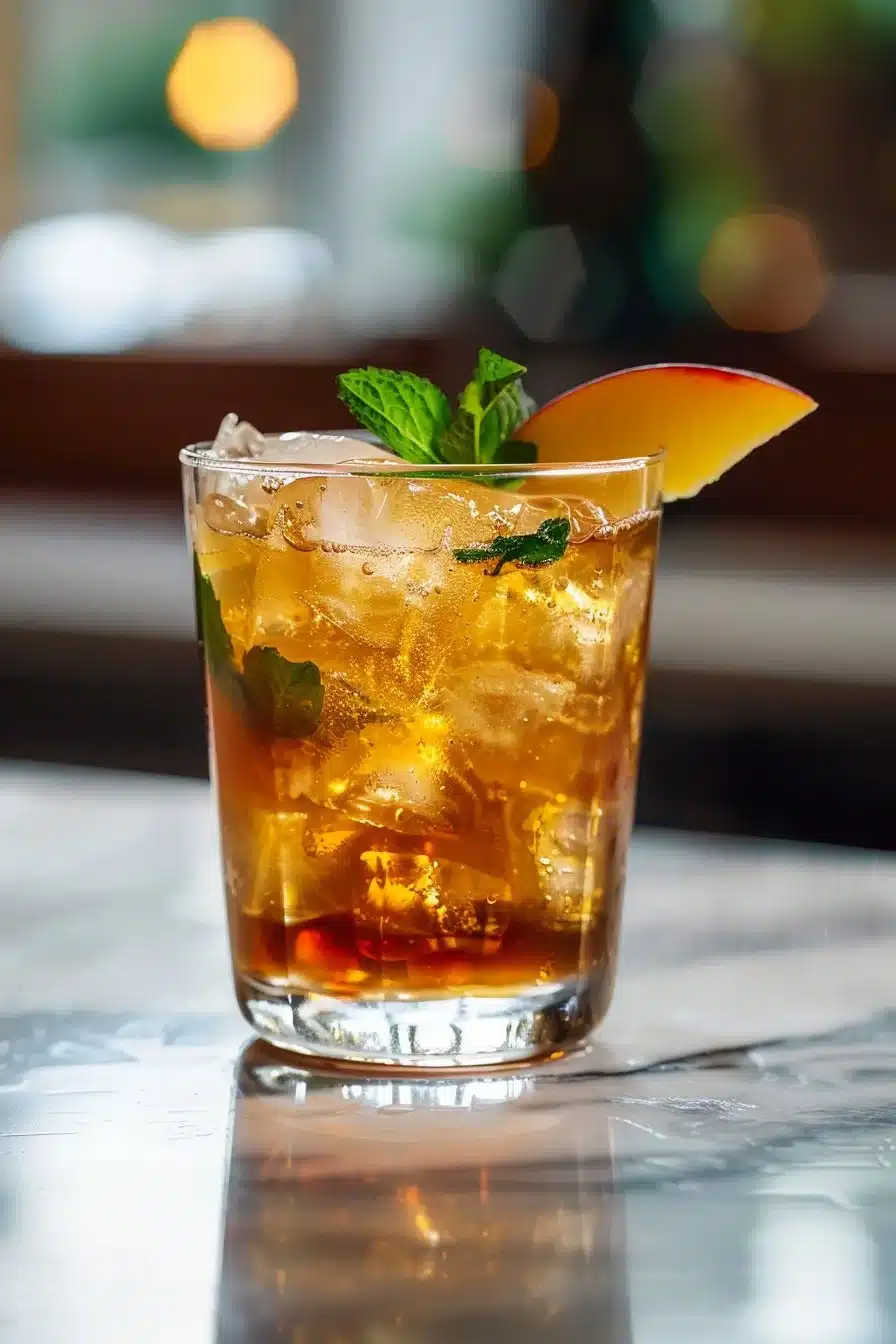 Southern Peach Sweet Tea Mocktail Southern Peach Sweet Tea Mocktail