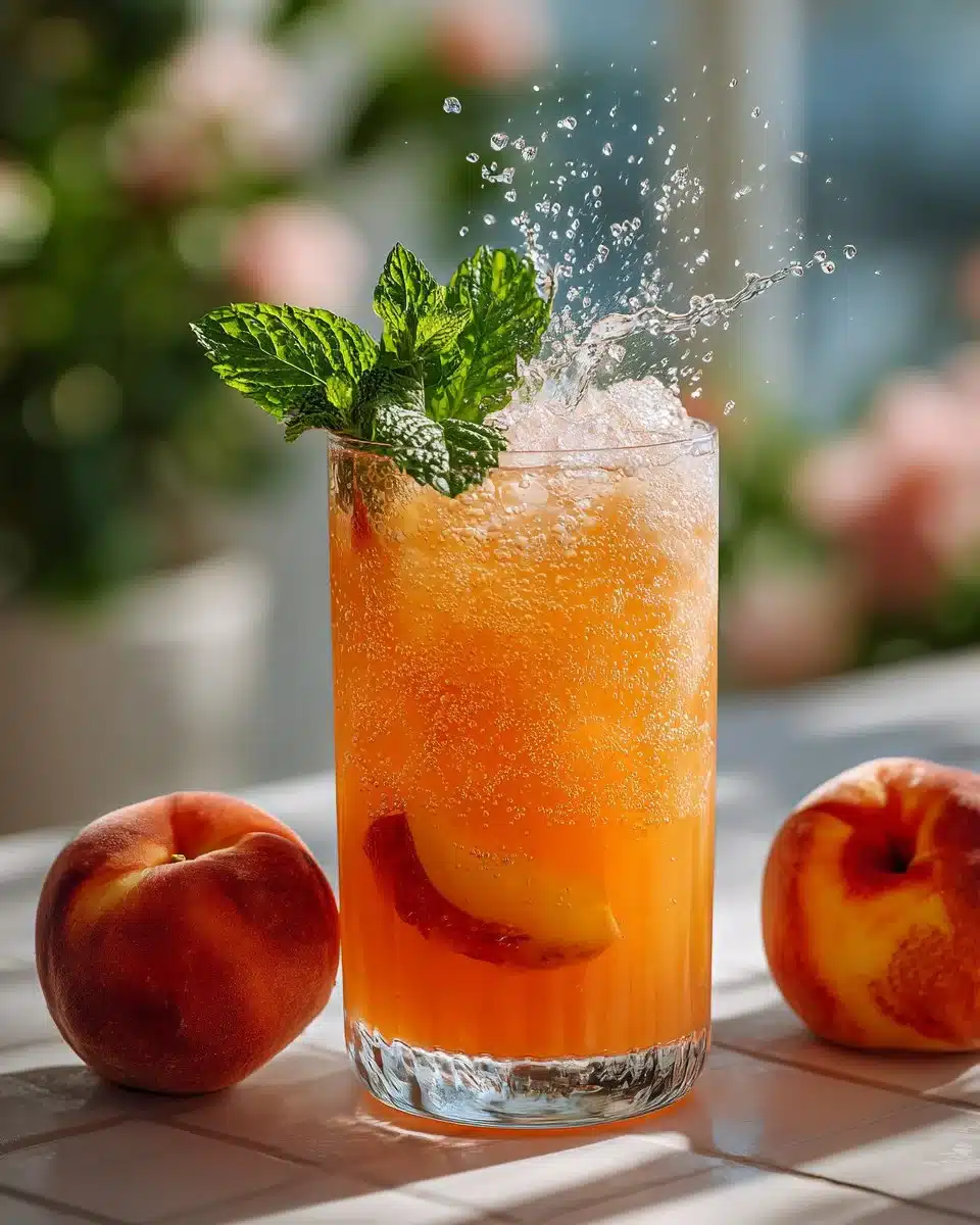 Sparkling Peach and Ginger Mocktail Sparkling Peach and Ginger Mocktail