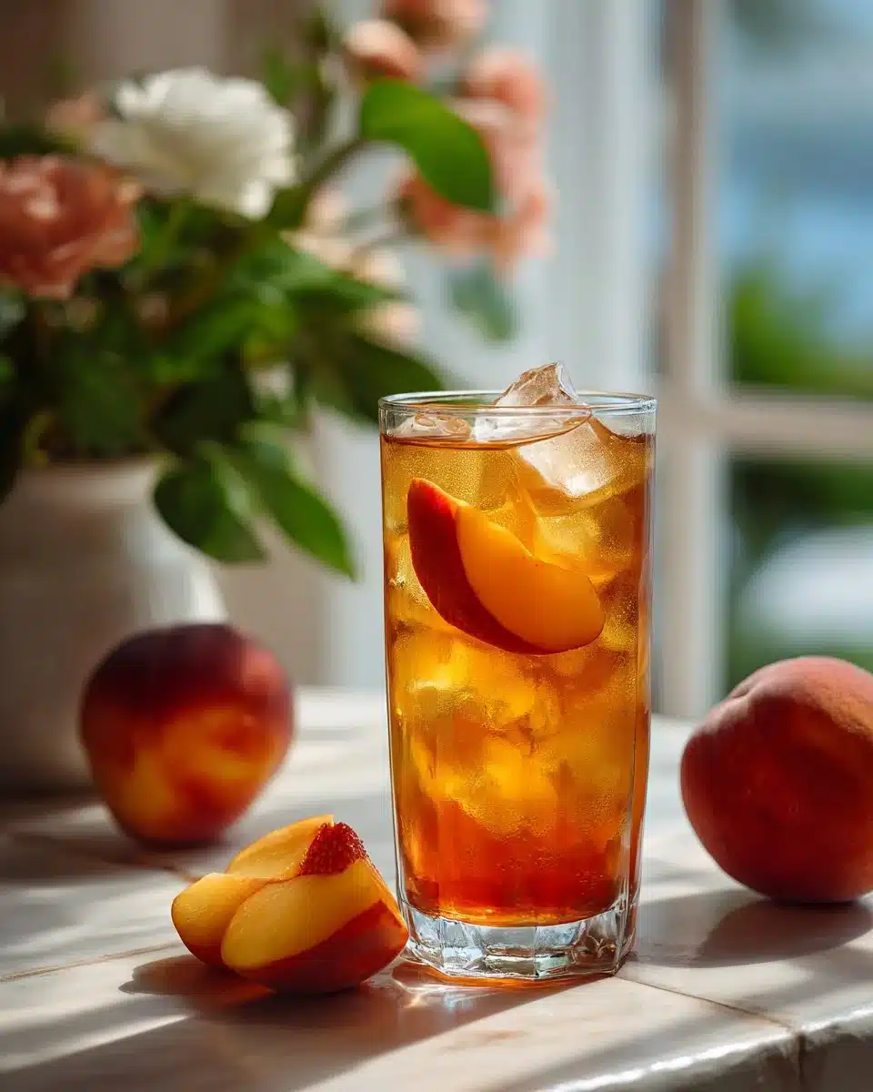 Sparkling Peach Green Tea Sparkling Peach Green Tea