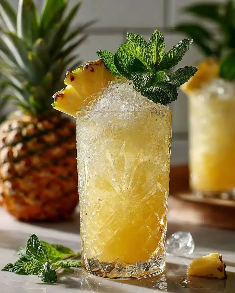 Sparkling Pineapple Ginger Mocktail Sparkling Pineapple Ginger Mocktail