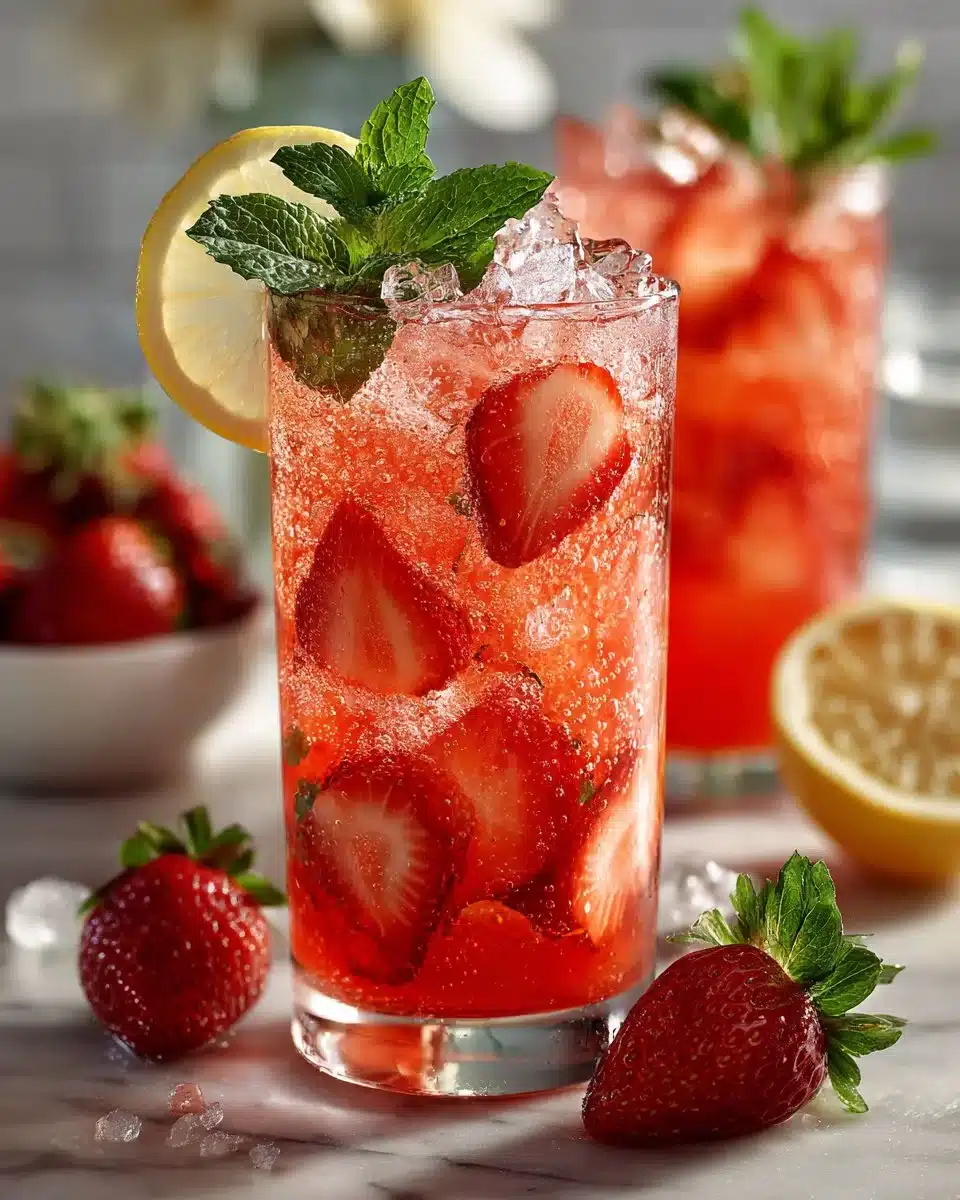 Sparkling Strawberry Lemonade Cooler Sparkling Strawberry Lemonade Cooler