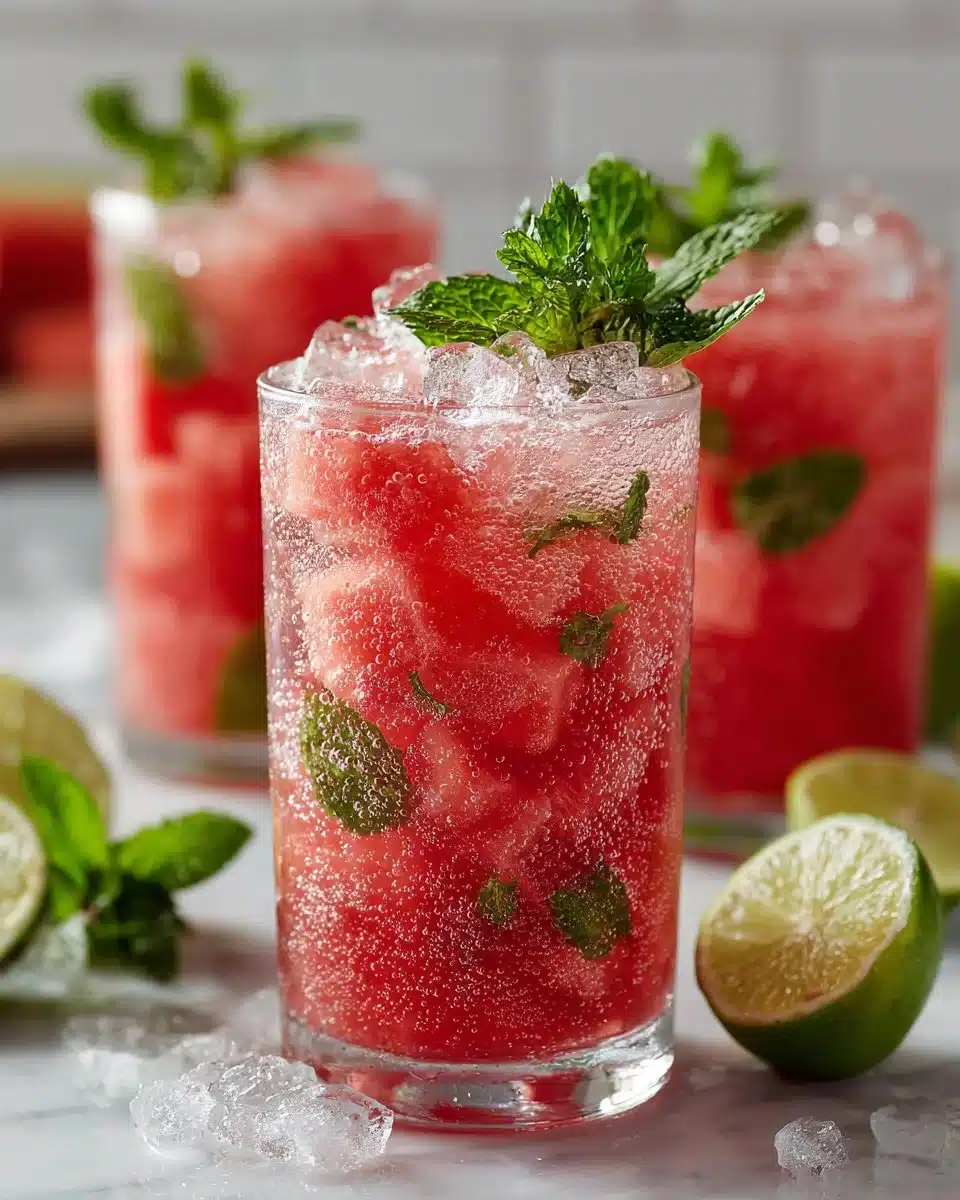 Sparkling Watermelon Mint Cooler Mocktail Sparkling Watermelon Mint Cooler Mocktail