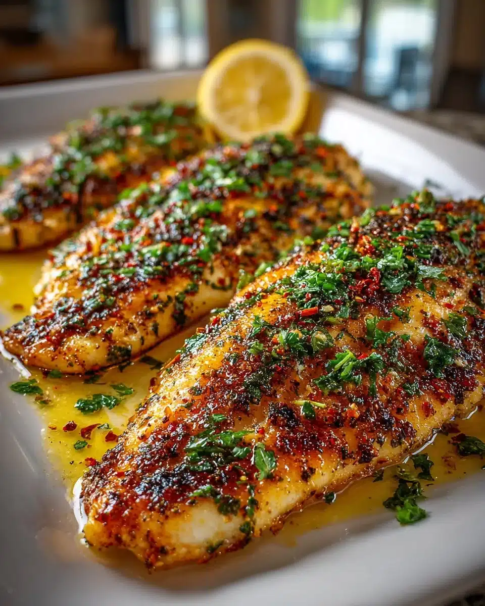 Spicy Garlic Herb Grilled Tilapia Spicy Garlic Herb Grilled Tilapia