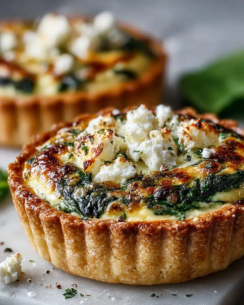 Spinach and Feta Quiche Tartlets Spinach and Feta Quiche Tartlets
