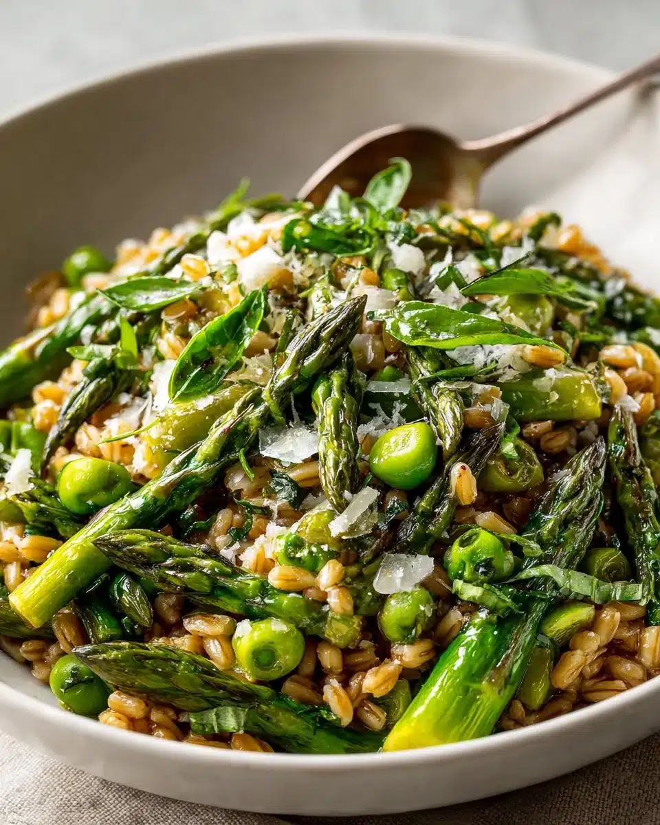 Spring Pea and Asparagus Farro Risotto Spring Pea and Asparagus Farro Risotto