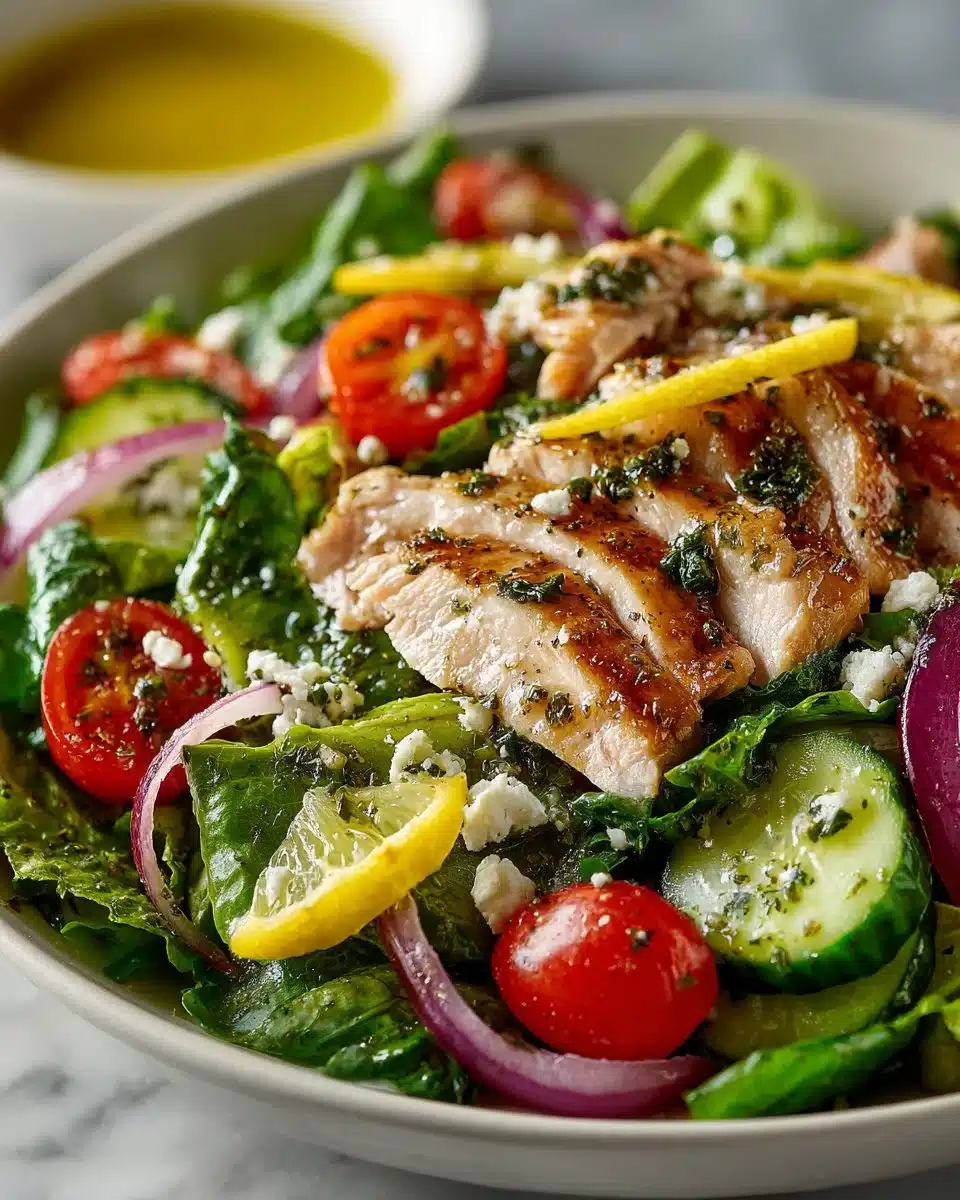 Summer Salad with Turkey and Lemon Vinaigrette