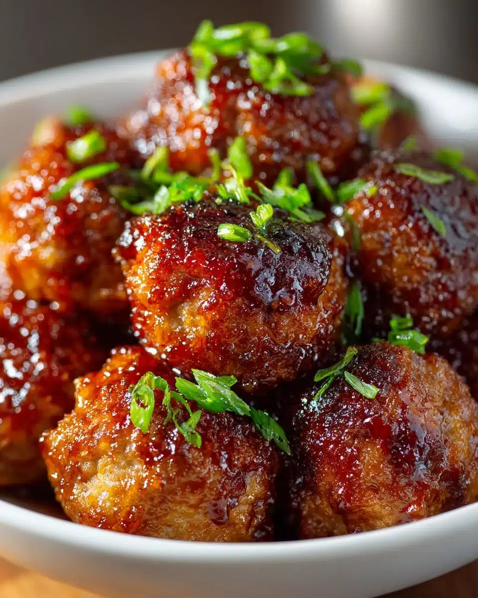 Sweet and Sour Glazed Turkey Meatballs