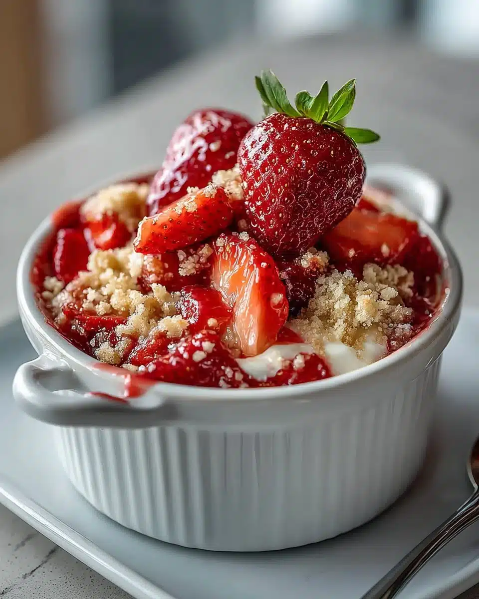 Sweet Strawberry Rhubarb Crisp