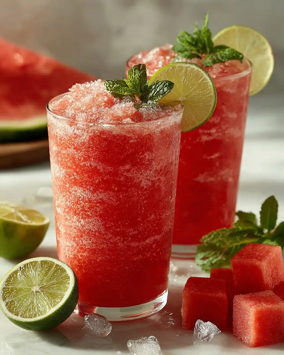 Watermelon Lime Slushie Watermelon Lime Slushie