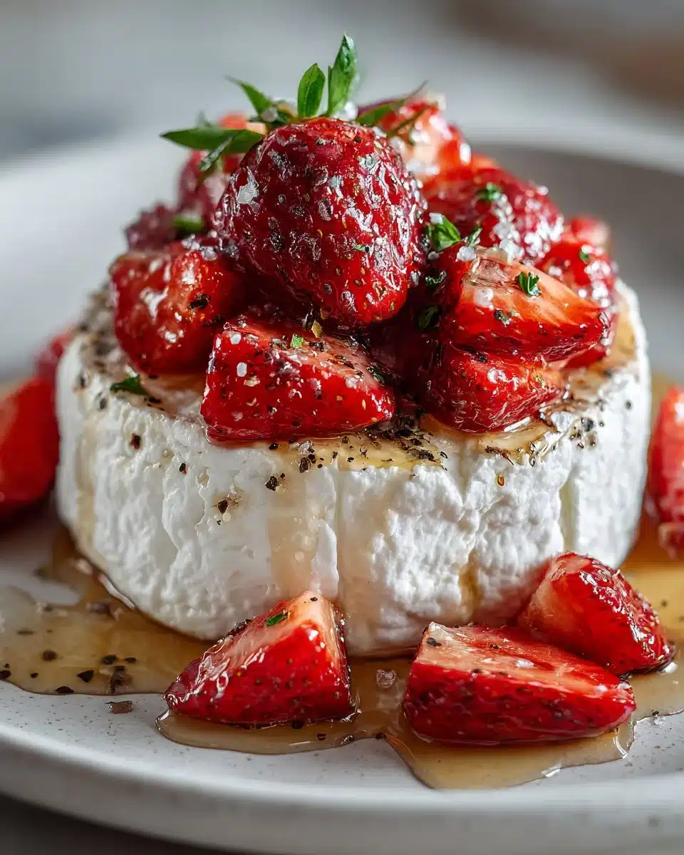 Whipped Goat Cheese with Roasted Strawberries
