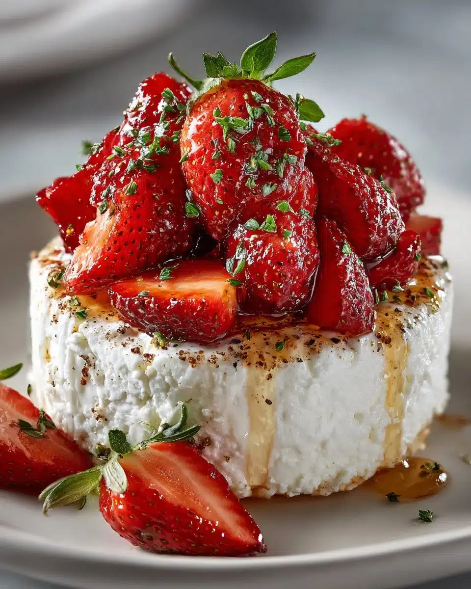 Whipped Goat Cheese with Roasted Strawberries