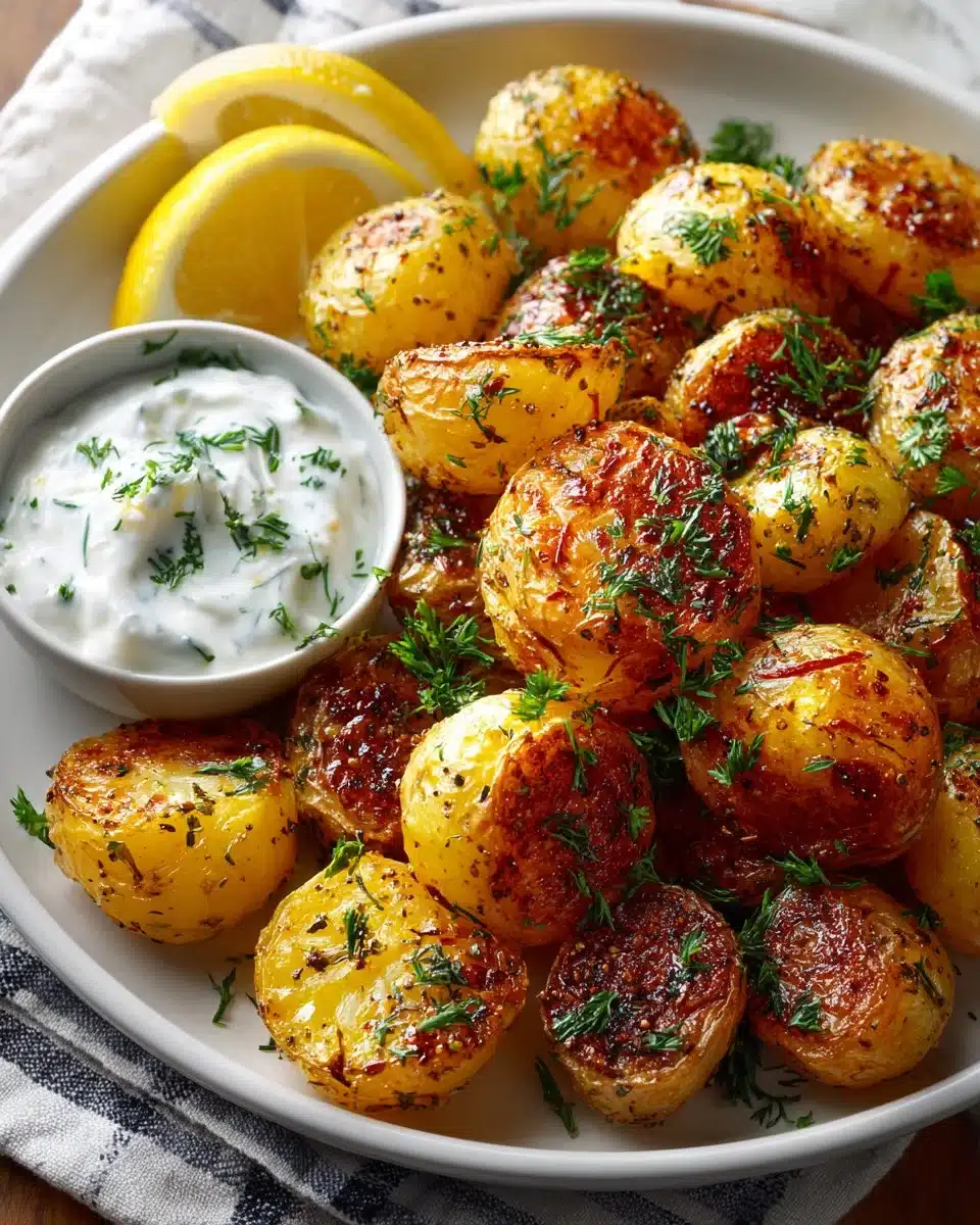Zaatar Roasted Potatoes with Lemon Yogurt Sauce Zaatar Roasted Potatoes with Lemon Yogurt Sauce