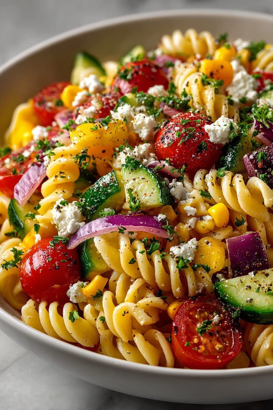 Best Summer Fresh Vegetarian Pasta Salad Best Summer Fresh Vegetarian Pasta Salad