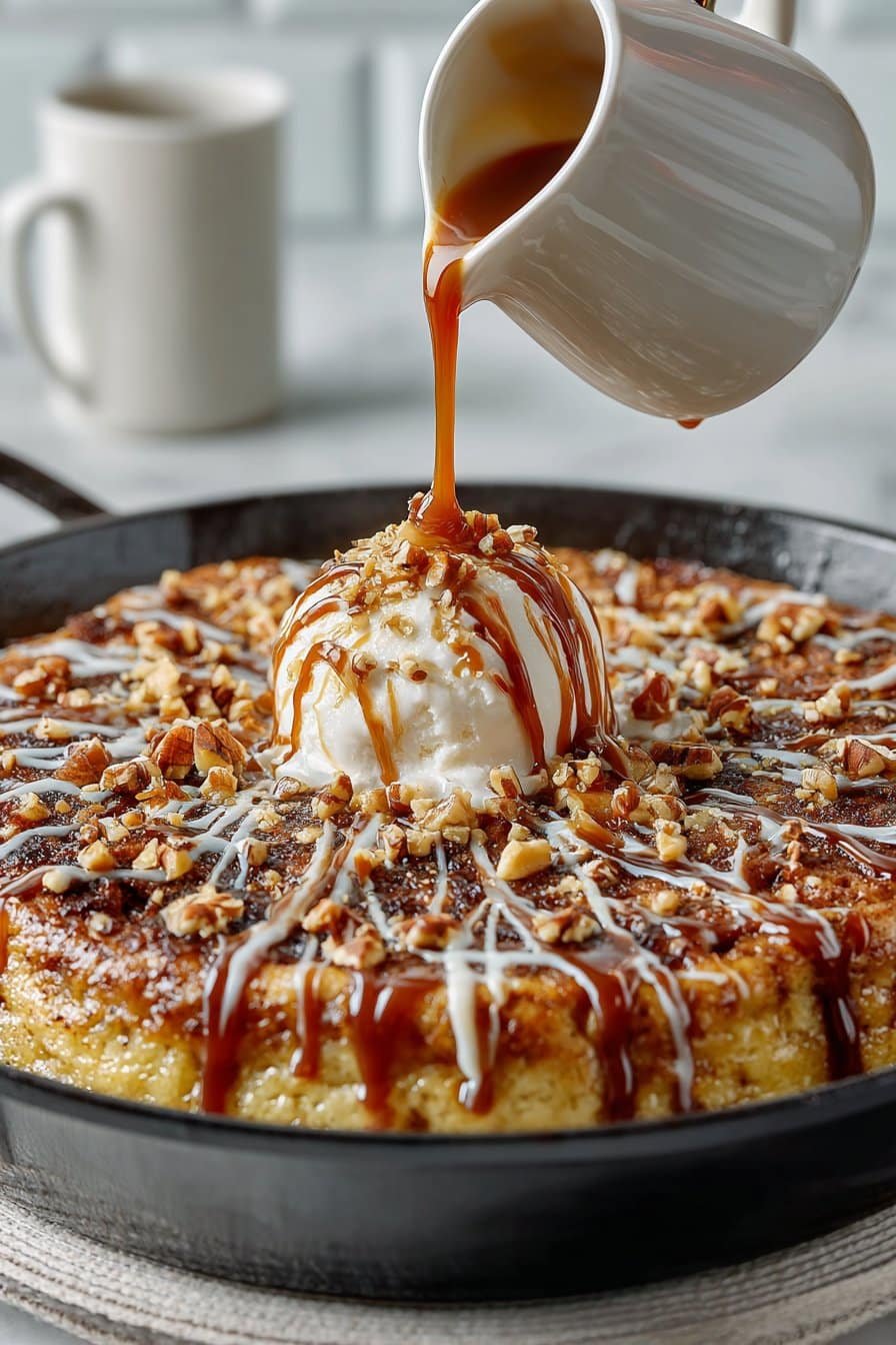 Easy Skillet Caramel Apple Dump Cake Easy Skillet Caramel Apple Dump Cake